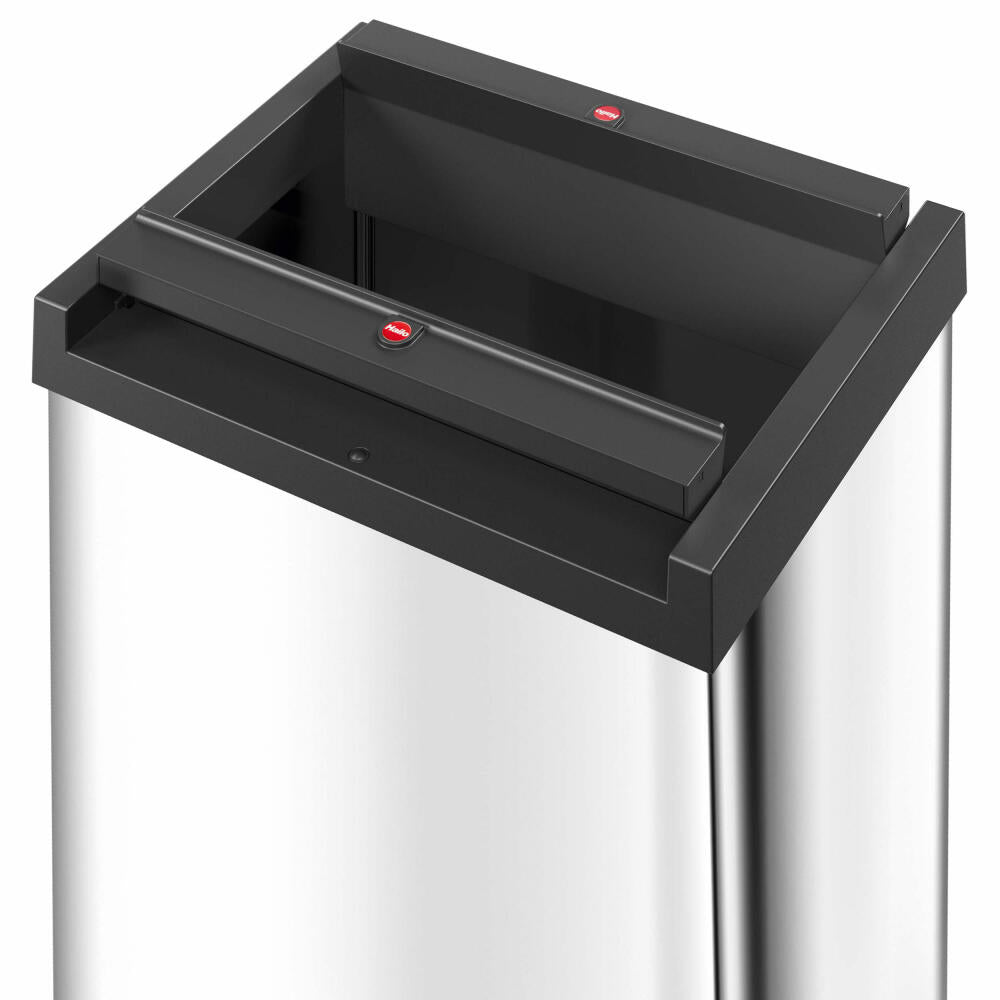 Hailo Big-Box Swing XL trash can, large-capacity trash can, waste bin, stainless steel, aluminum, 52 L, 0860-211