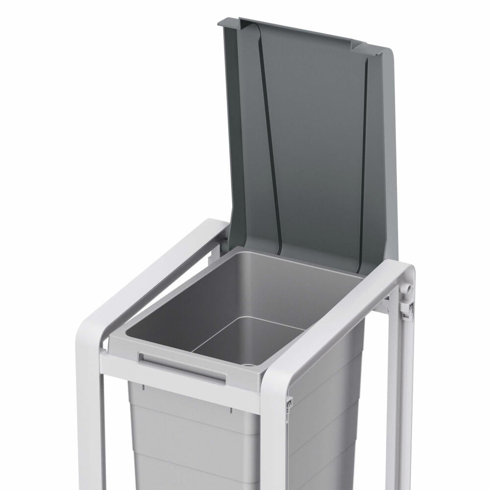 Hailo waste separation system ProfiLine Öko XL base unit, waste bin, waste separator, plastic, grey, 38 L, 0935-202
