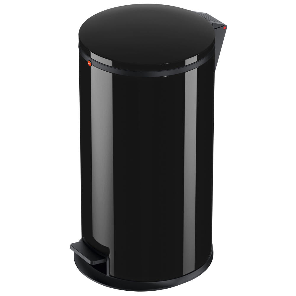 Hailo pedal bin Pure L, trash can, sheet steel, black, 20 L, 0530-061