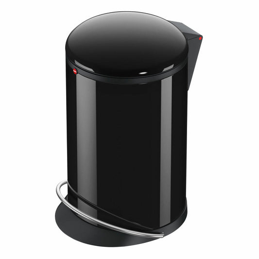 Hailo Harmony M pedal bin, waste bin, trash can, sheet steel, black, 12 L, 0515-060