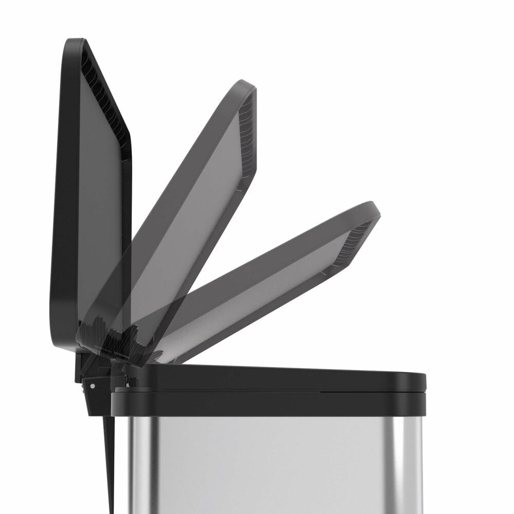 Hailo pedal bin Öko uno Plus M, waste bin, trash can, stainless steel, 17 L, 0619-200