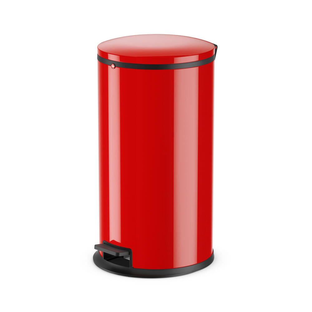 Hailo pedal bin Pure L, trash can, sheet steel, red, 20 L, 0530-041