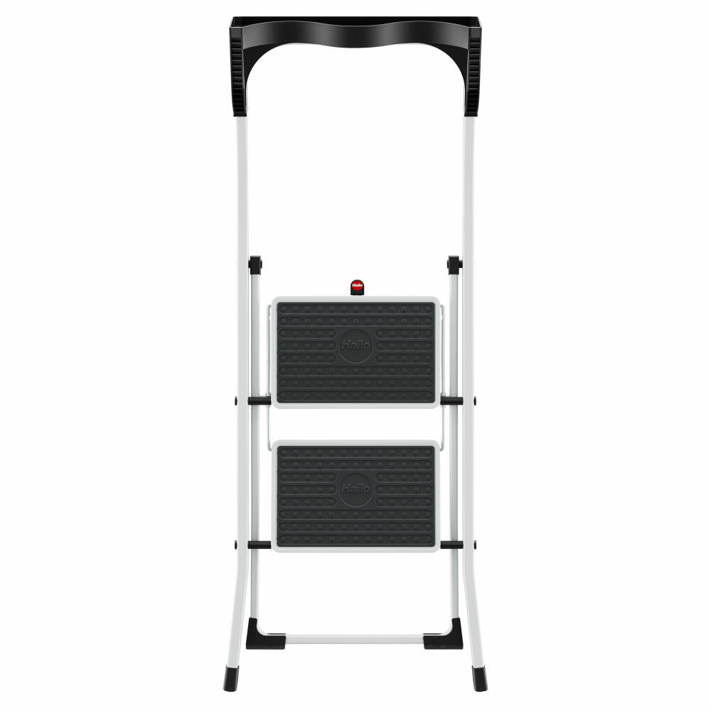 Hailo Trittleiter K75 ComfortLine, Klappleiter, Leiter, 2 Stufen, Aluminium, 4342-300