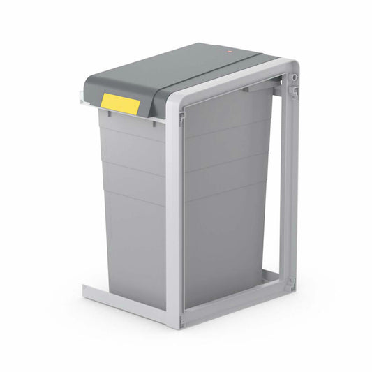 Hailo waste separation system ProfiLine Öko XL extension unit, waste bin, waste separator, plastic, grey, 38 L, 0935-302