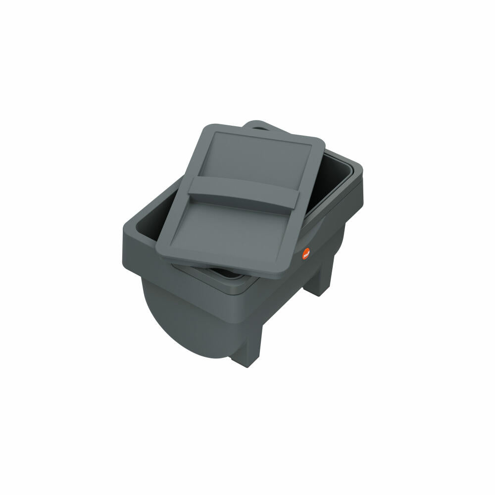 Hailo Öko Mini, trash can, waste bin, compost bin, storage container, plastic, anthracite, 4 L, 0430-010