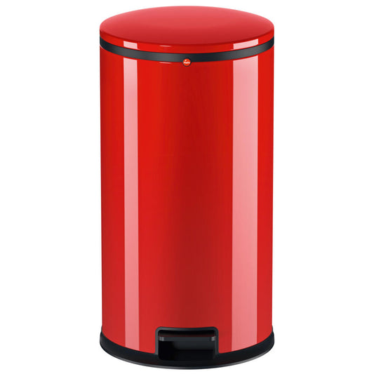 Hailo pedal bin Pure L, trash can, sheet steel, red, 20 L, 0530-041