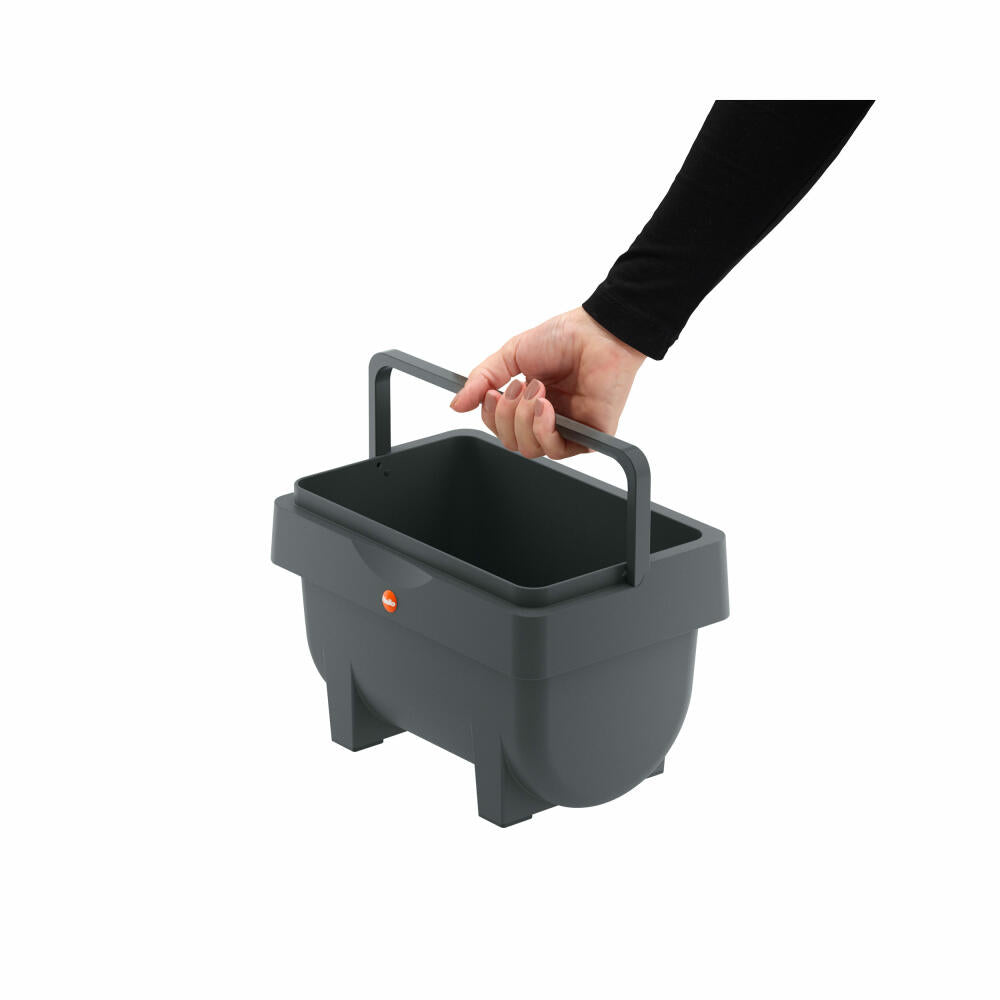 Hailo Öko Mini, trash can, waste bin, compost bin, storage container, plastic, anthracite, 4 L, 0430-010