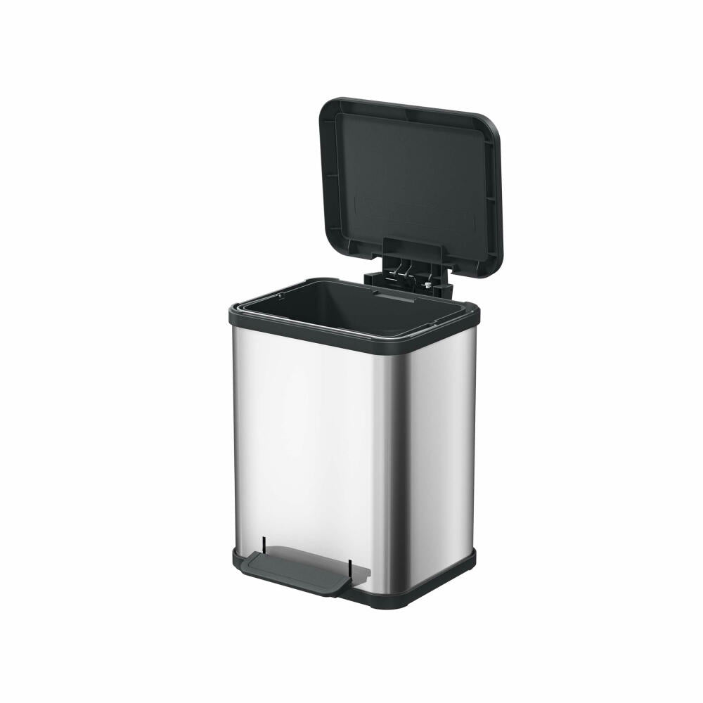 Hailo pedal bin Öko uno Plus M, waste bin, trash can, stainless steel, 17 L, 0619-200