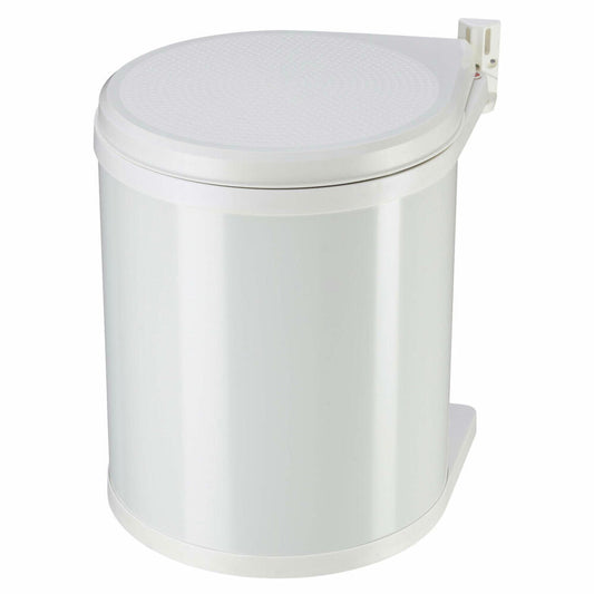 Hailo built-in trash can Compact-Box M, waste bin, trash can, sheet steel, white, 15 L, 3555-001