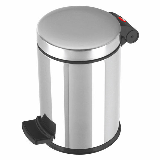 Hailo cosmetic bin Solid S, pedal bin, waste bin, sheet steel, stainless steel, 4 L, 0704-060