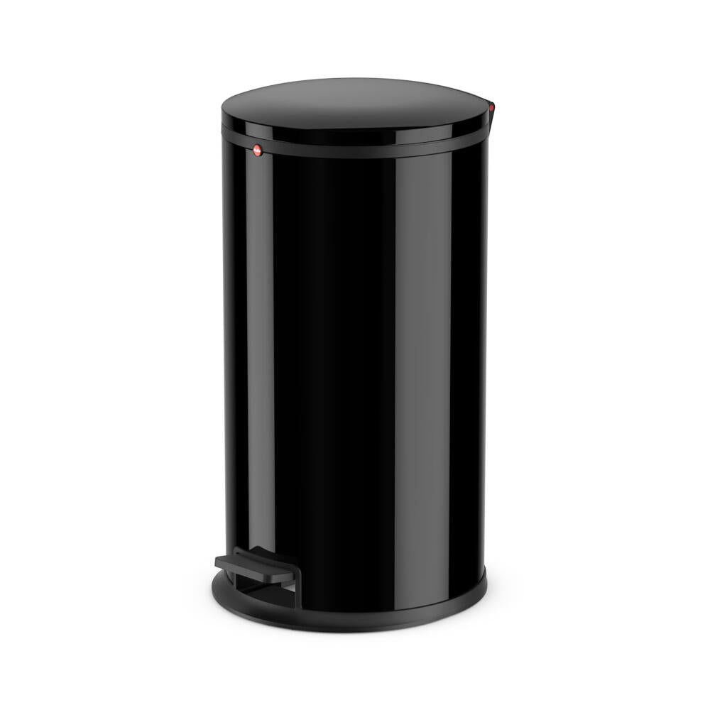 Hailo pedal bin Pure L, trash can, sheet steel, black, 20 L, 0530-061