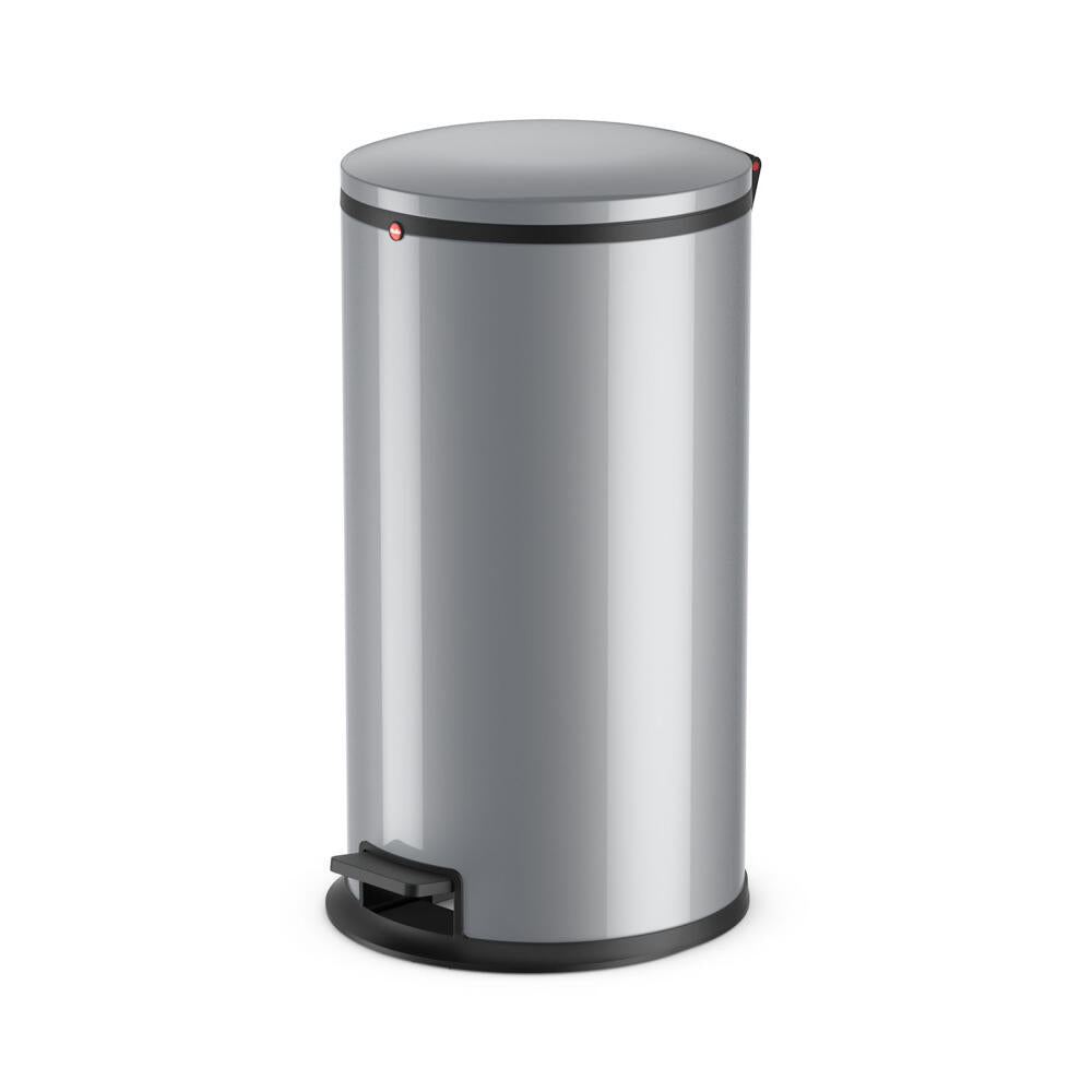 Hailo pedal bin Pure L, trash can, sheet steel, silver, 20 L, 0530-021