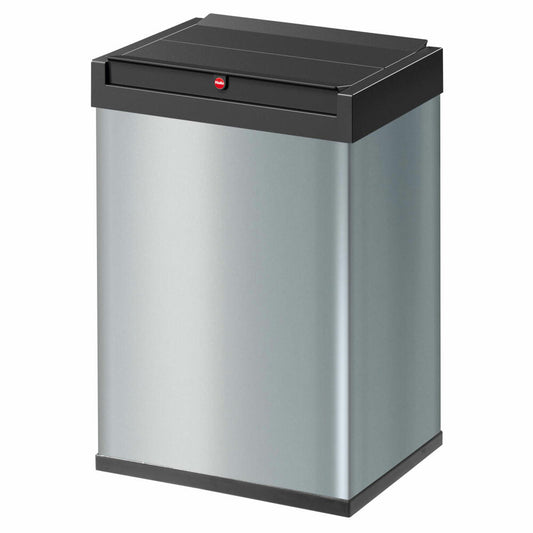 Hailo Big-Box Swing L trash can, large-capacity trash can, waste bin, sheet steel, silver, 35 L, 0840-121