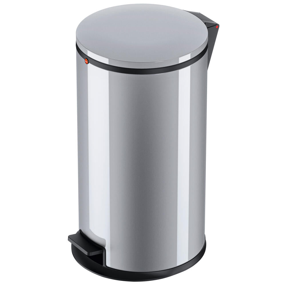 Hailo pedal bin Pure L, trash can, sheet steel, silver, 20 L, 0530-021