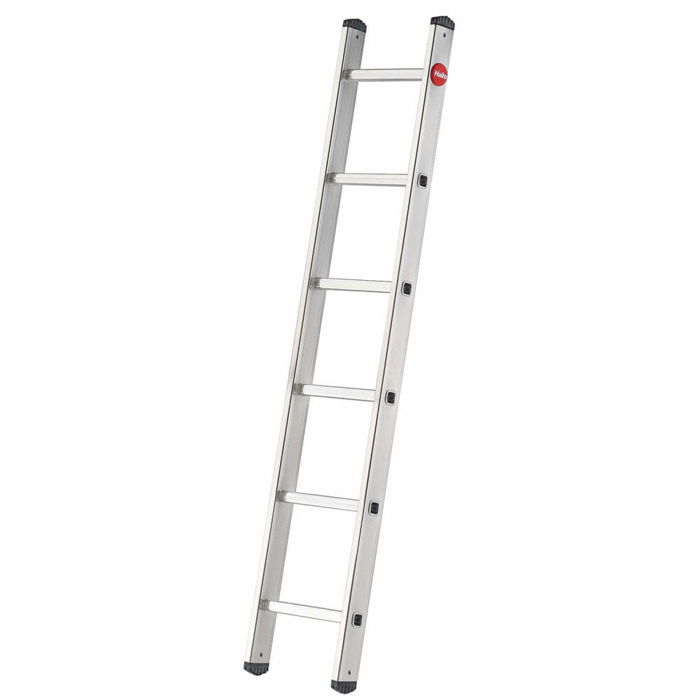 Hailo leaning ladder S60 ProfiStep uno, rung ladder, ladder, aluminum, silver, 6 rungs, 7106-007