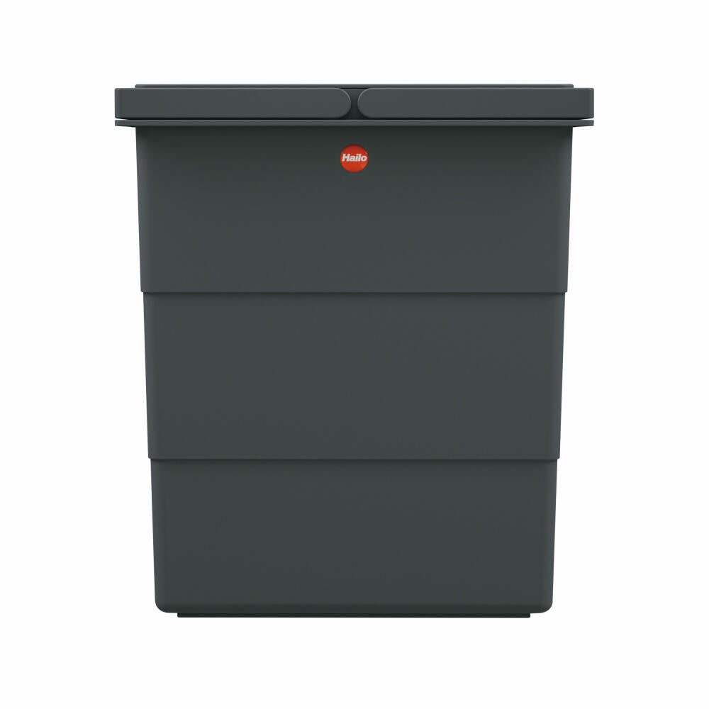 Hailo FlexBox S, trash can, waste bin, suitable for outdoor use, plastic, anthracite, 7 L, 0420-100