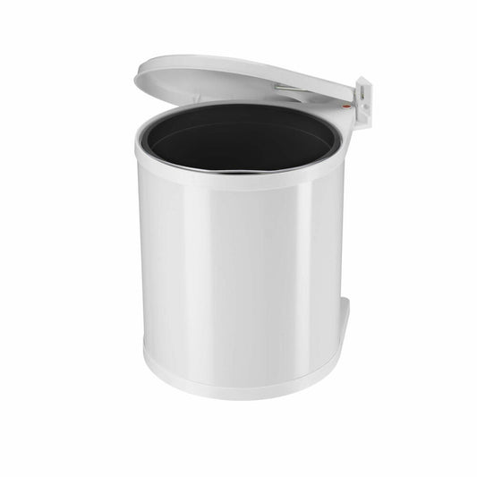 Hailo built-in trash can Compact-Box M, waste bin, trash can, sheet steel, white, 15 L, 3555-001