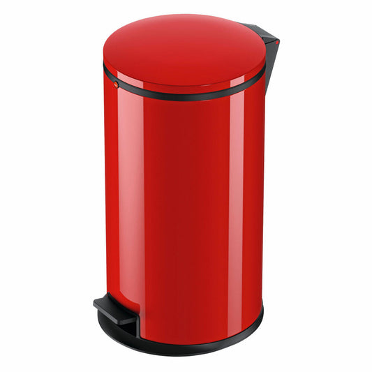 Hailo pedal bin Pure L, waste bin, trash can, sheet steel, red, 25 L, 0530-040