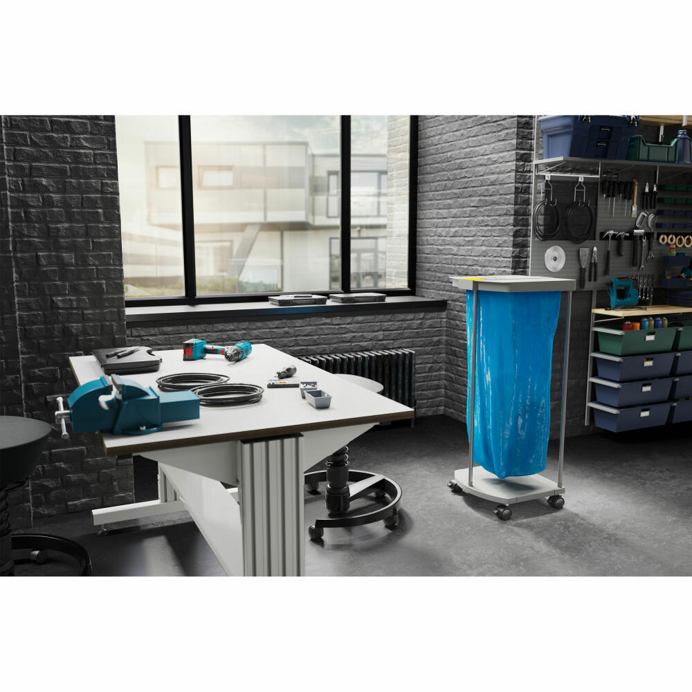 Hailo Müllsackständer ProfiLine MSS XXXL, Abfalleimer, Müllsackhalter, Aluminium, 120 L, 0912-210
