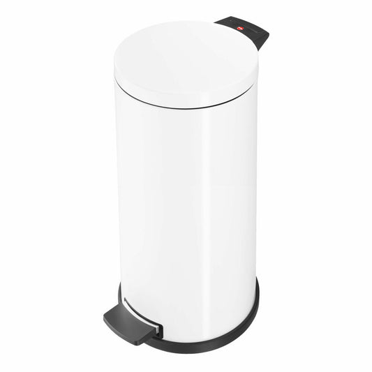 Hailo pedal bin Solid L, waste bin, trash can, sheet steel, white, 18 L, 0522-090