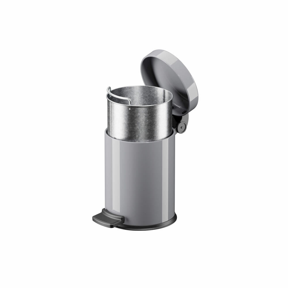 Hailo Solid S cosmetic bin, pedal bin, waste bin, stainless steel, silver, 4 L, 0704-160