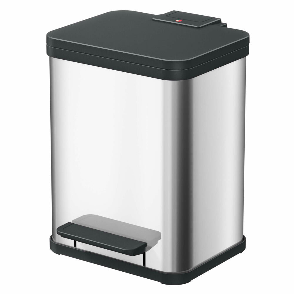 Hailo pedal bin Öko uno Plus M, waste bin, trash can, stainless steel, 17 L, 0619-200