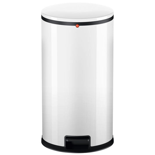 Hailo pedal bin Pure L, trash can, sheet steel, white, 20 L, 0530-031