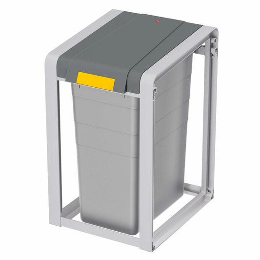 Hailo waste separation system ProfiLine Öko XL base unit, waste bin, waste separator, plastic, grey, 38 L, 0935-202