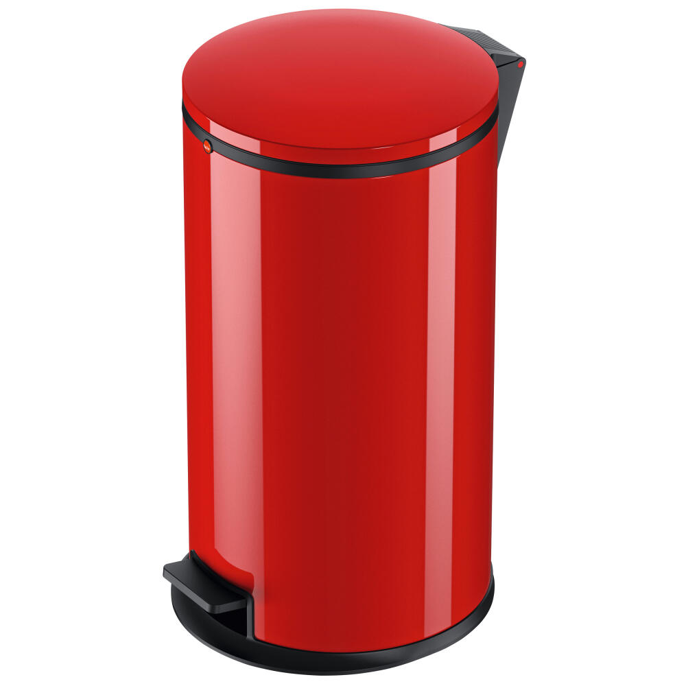 Hailo pedal bin Pure L, trash can, sheet steel, red, 20 L, 0530-041