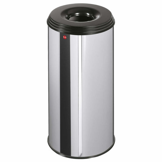 Hailo flame-extinguishing wastepaper basket ProfiLine Safe XL, waste bin, trash can, stainless steel, 45 L, 0950-022