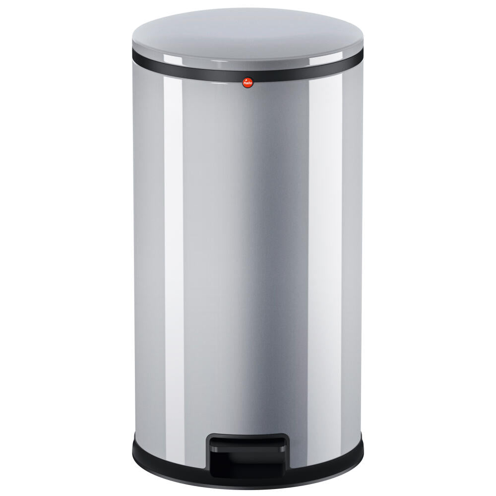 Hailo pedal bin Pure L, trash can, sheet steel, silver, 20 L, 0530-021