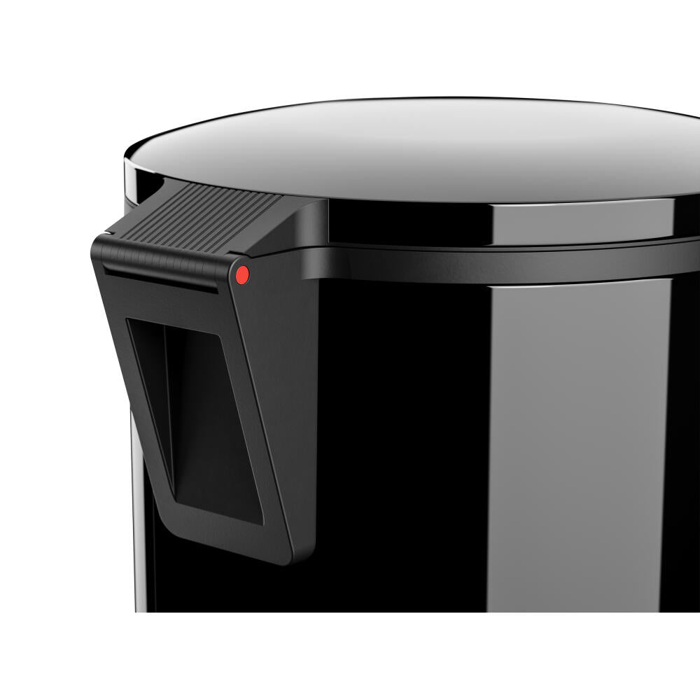 Hailo pedal bin Pure L, trash can, sheet steel, black, 20 L, 0530-061