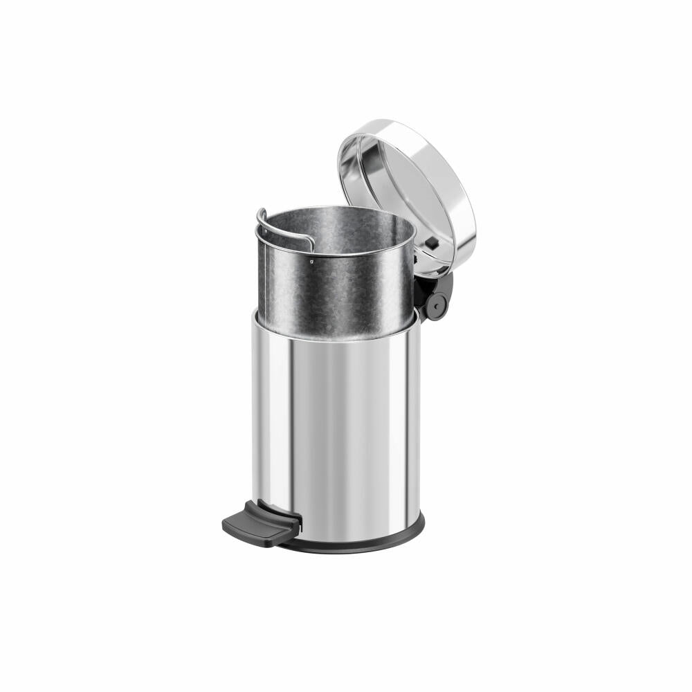 Hailo cosmetic bin Solid S, pedal bin, waste bin, stainless steel, 3 L, 0704-042