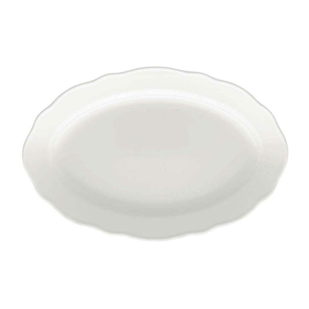 Hutschenreuther Maria Theresia Platte, Servierplatte, Oval, Porzellan, Weiß, Spülmaschinenfest, Länge: 38 cm, 12738