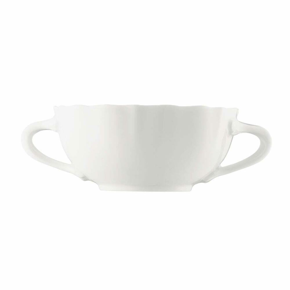 Hutschenreuther Maria Theresia soup cup with saucer, bouillon cup, porcelain, white, 280 ml, 2-piece, 10420