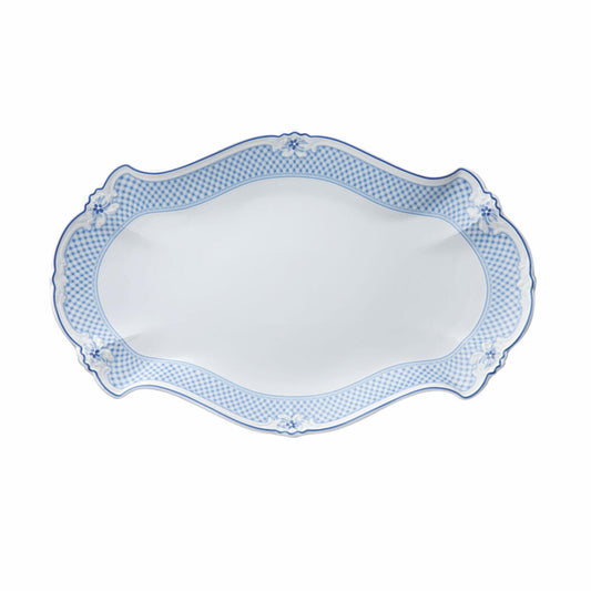 Hutschenreuther Baronesse Platter, Oval, Side Plate, Estelle, Porcelain, Length: 38 cm, 12738