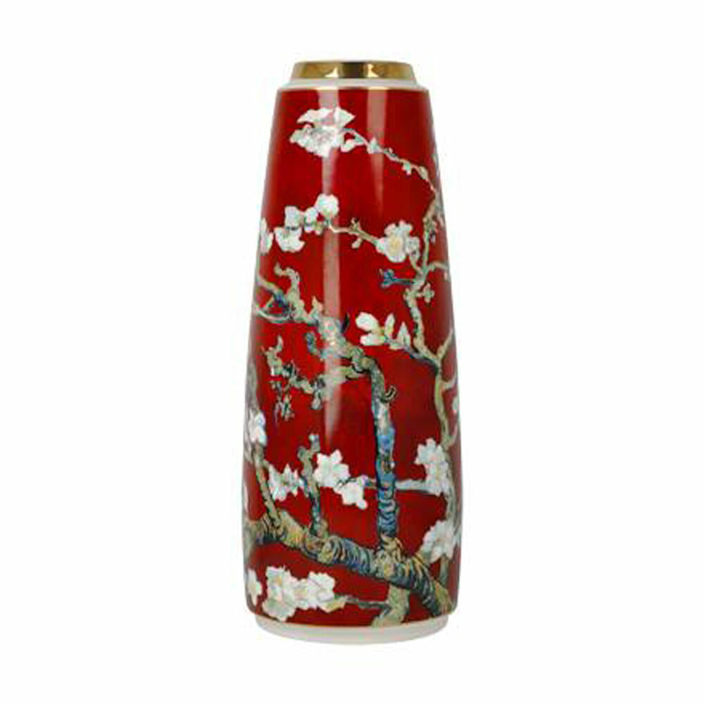 Goebel vase Vincent van Gogh - almond tree red, flower vase, decorative vase, porcelain, H 26.5 cm, 67062941