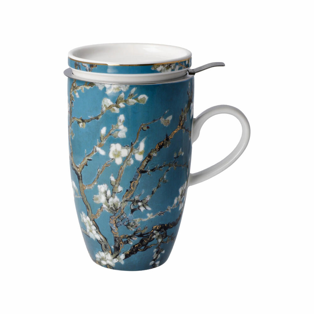 Goebel teacup with lid and strainer Vincent van Gogh - Almond Tree Blue, Artis Orbis, Fine Bone China, Colorful, 450 ml, 67072011