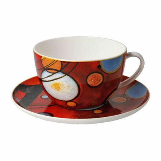 Goebel Milk Coffee Cup Kandinsky - Heavy Red, Cup, Coffee Cup, Tea Cup, Fine Bone China, 67075031