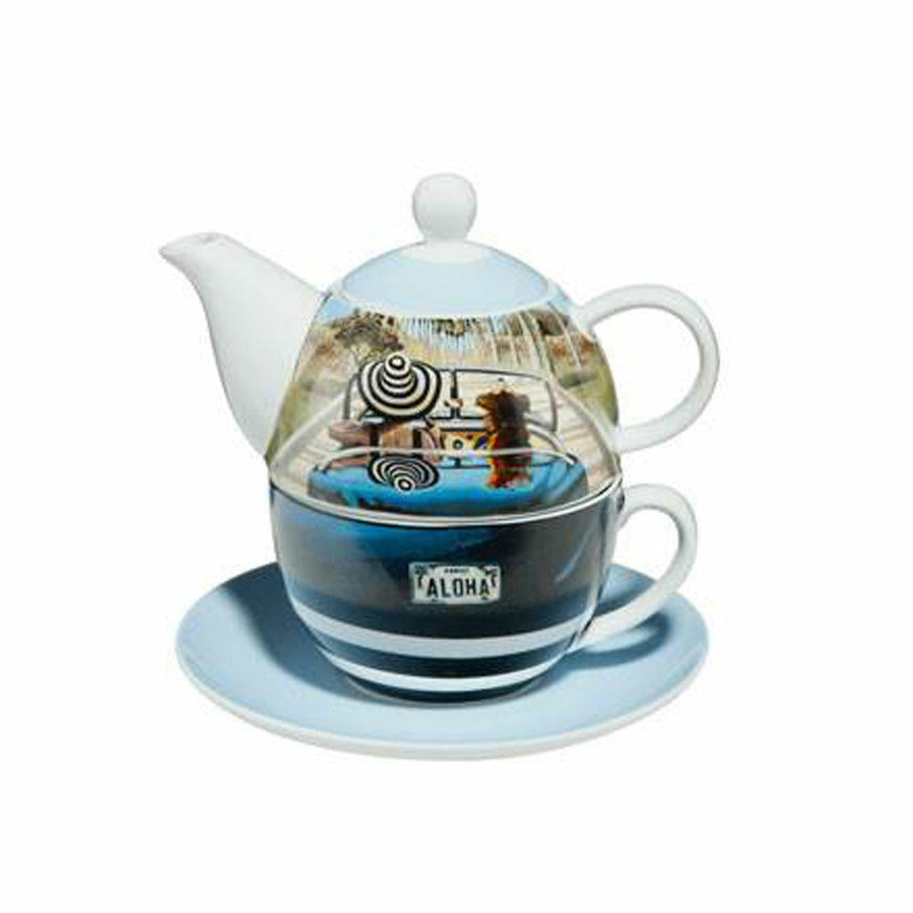 Goebel Aloha - Tea for One Artis Orbis Trish Biddle Bunt New Bone China 67140161