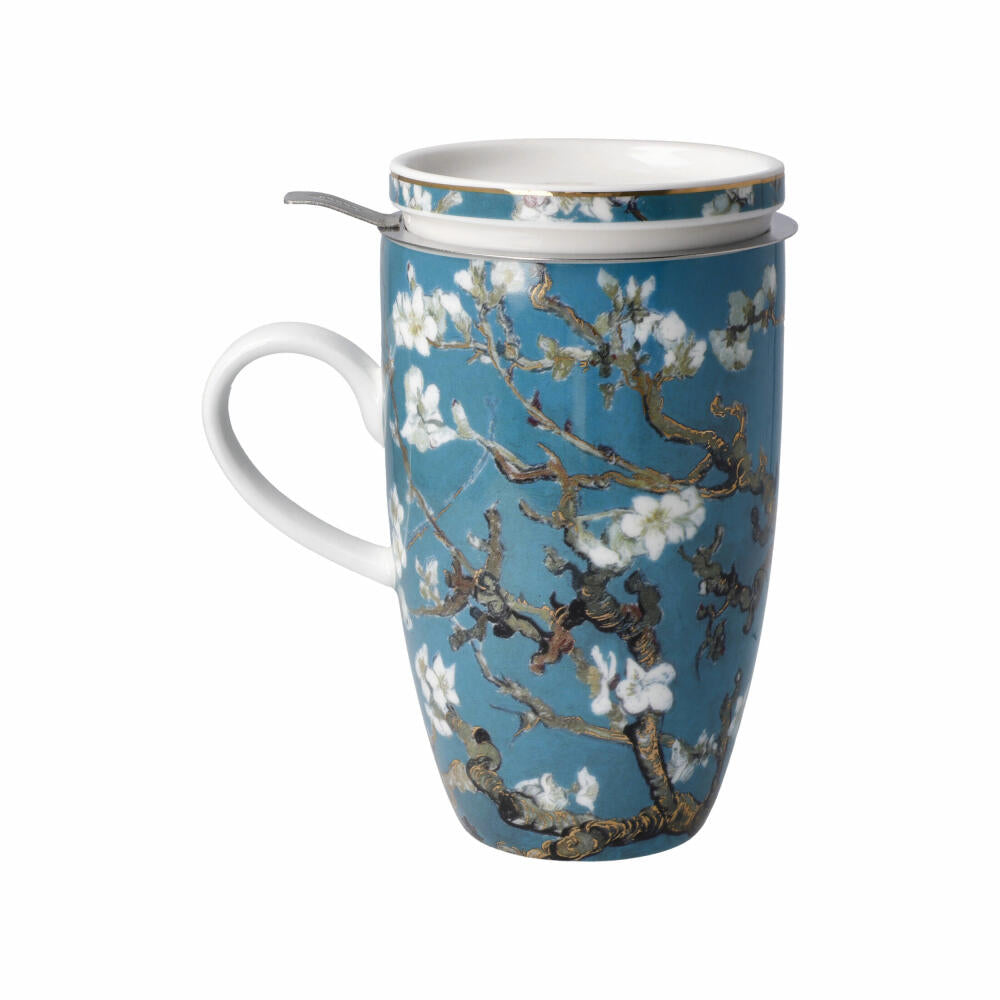 Goebel teacup with lid and strainer Vincent van Gogh - Almond Tree Blue, Artis Orbis, Fine Bone China, Colorful, 450 ml, 67072011