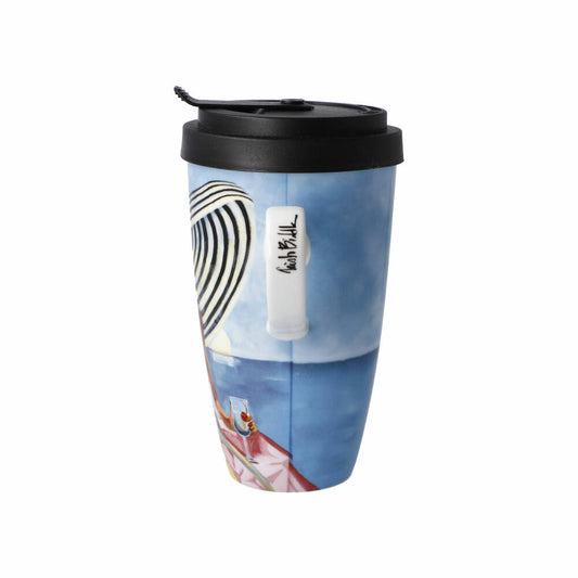 Goebel Mug To Go Trish Biddle - Summer Girl, Drinking Mug, Coffee Mug, Artis Orbis, Fine Bone China, Colorful, 500 ml, 67140261