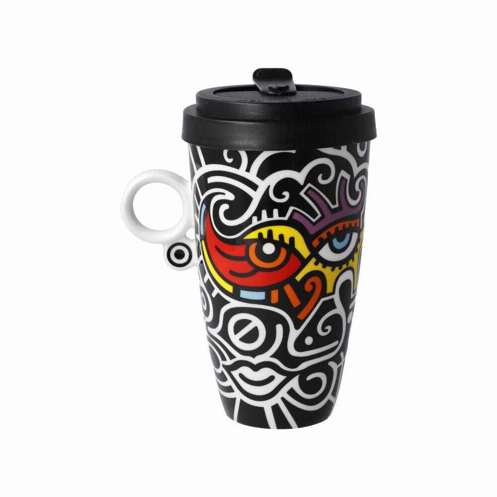 Goebel Mug To Go Billy the Artist - Bright Eyes, drinking mug, coffee mug, Pop Art, Fine Bone China, colorful, 500 ml, 67080621