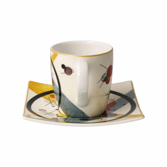 Goebel Espressotasse Wassily Kandinsky - Kreise im Kreis, Fine Bone China, Bunt, 100 ml, 67100031