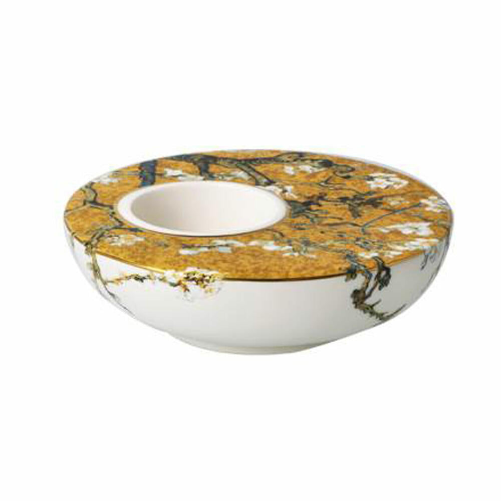 Goebel Candle Holder Vincent van Gogh - Almond Tree Gold, Tealight Holder, Porcelain, 67062771