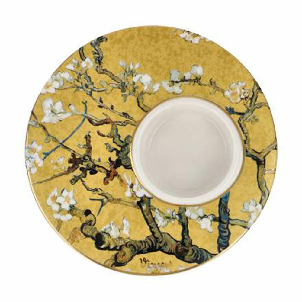 Goebel Candle Holder Vincent van Gogh - Almond Tree Gold, Tealight Holder, Porcelain, 67062771