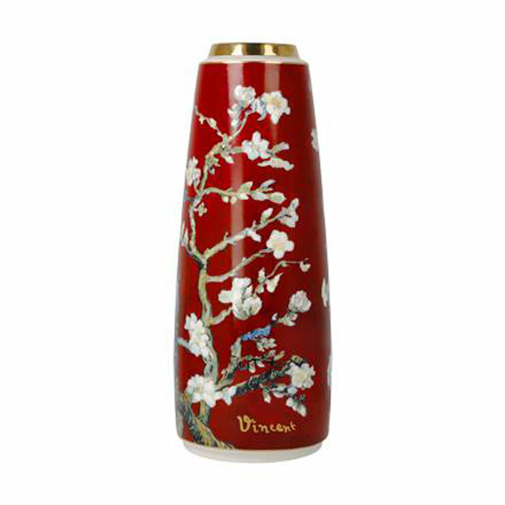 Goebel vase Vincent van Gogh - almond tree red, flower vase, decorative vase, porcelain, H 26.5 cm, 67062941