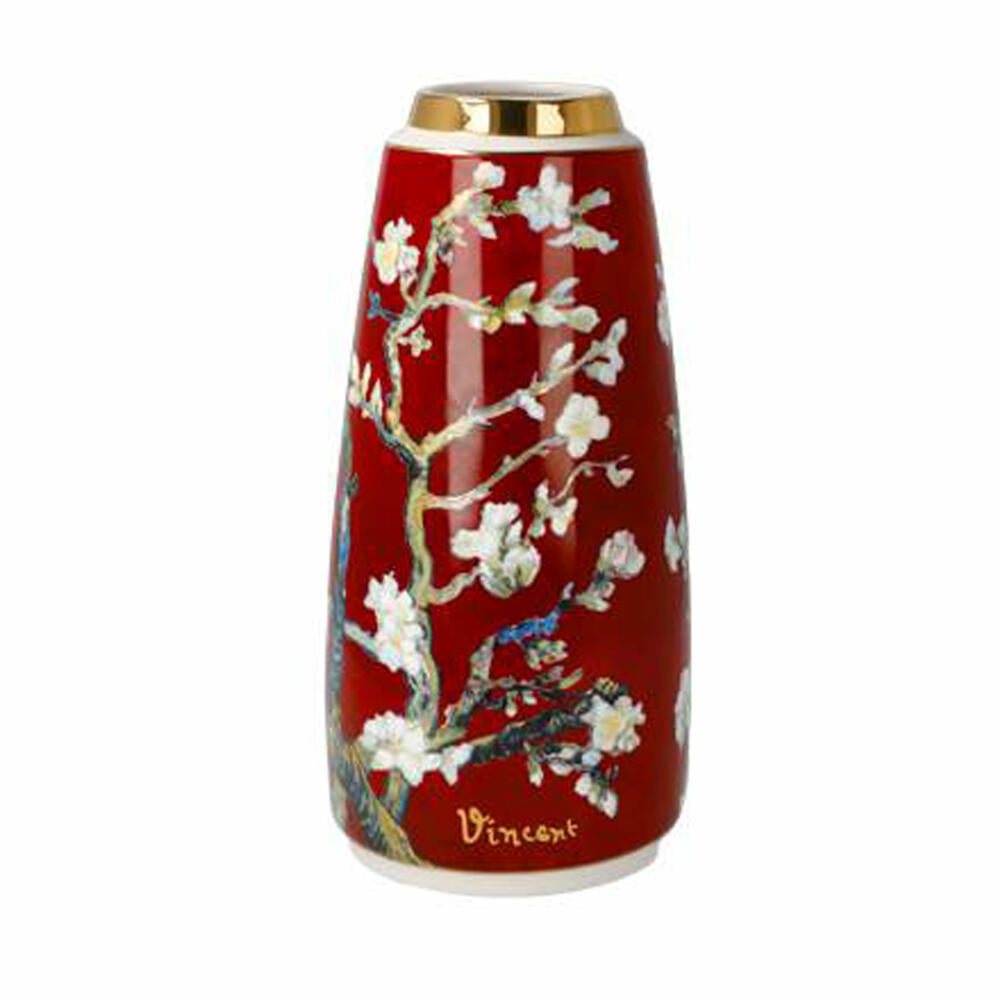 Goebel vase Vincent van Gogh - almond tree red, flower vase, decorative vase, porcelain, H 18.5 cm, 67062931