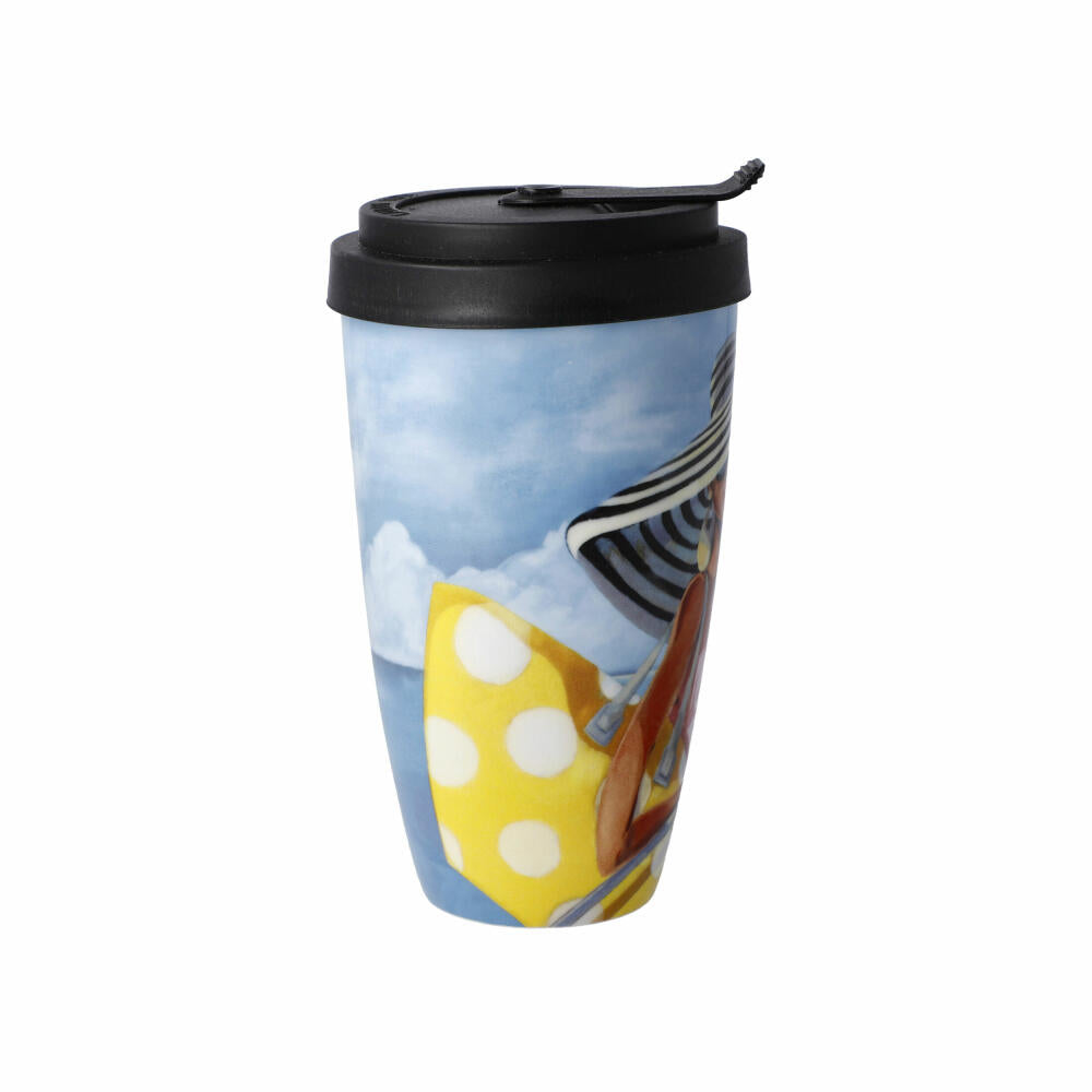 Goebel Mug To Go Trish Biddle - Summer Girl, Drinking Mug, Coffee Mug, Artis Orbis, Fine Bone China, Colorful, 500 ml, 67140261
