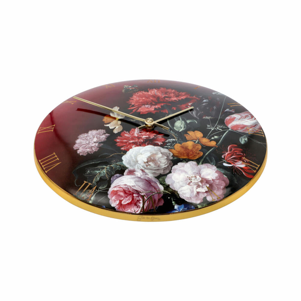 Goebel Wall Clock Jan Davidsz de Heem - Flowers in Vase, Artis Orbis, Porcelain, Colorful, 31 cm, 67069031
